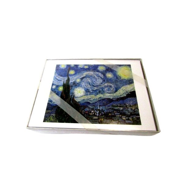 Note Cards Museum Of Modern Art Van Gogh Starry Night USA Gift for Art Lover - Picture 1 of 4